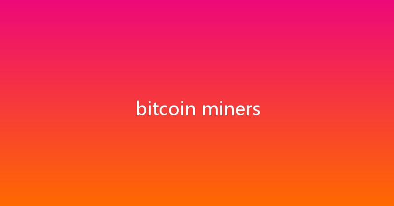 bitcoin miners 
