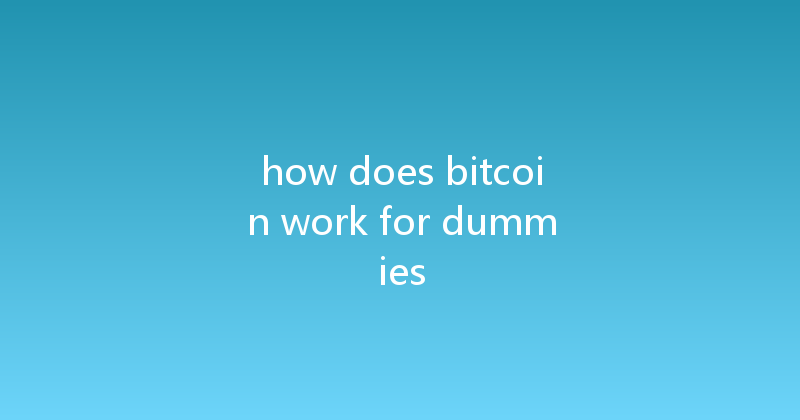 how does bitcoin work for dummies 